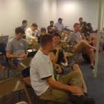 Folks sitting in the Big Room