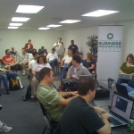 A busy session in the