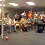 Sitting around learning!