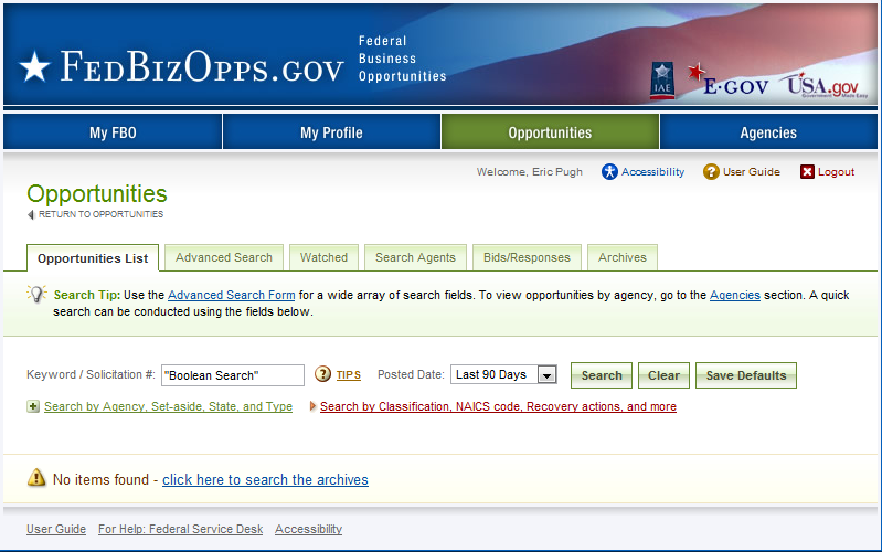 Boolean Search SERP